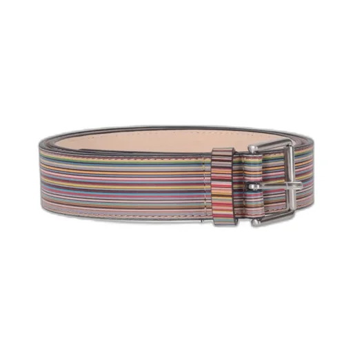 Paul Smith Striped Buckle Belt