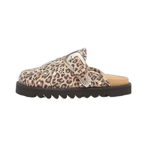 Toga Pulla Leopard Printed Flat Mules