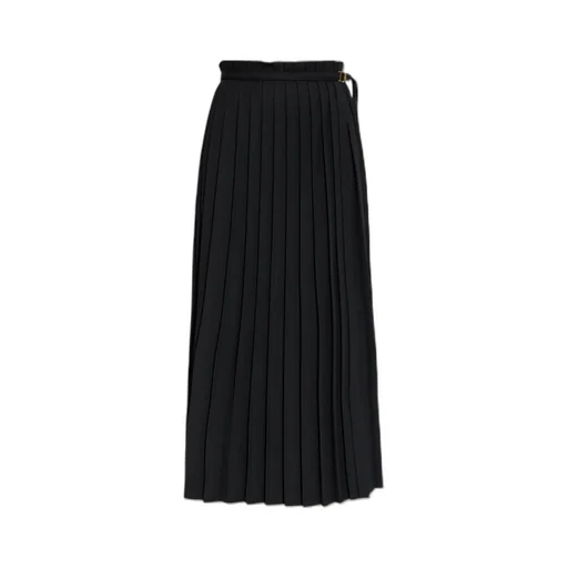 Ami Paris Twill Pleated Maxi Skirt