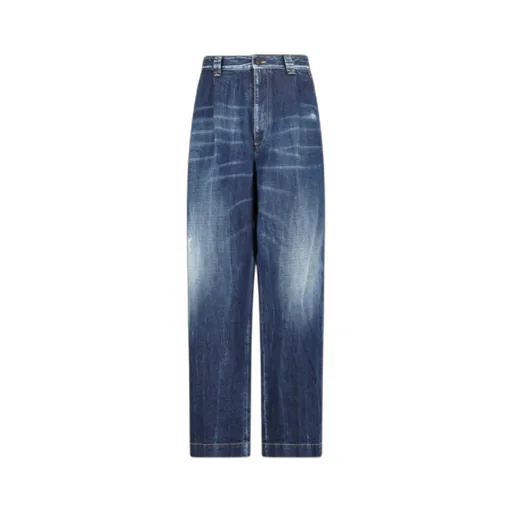 Pleat-Detail Jeans