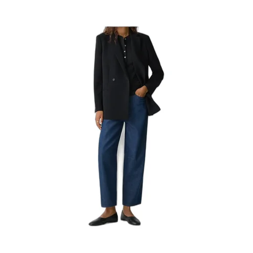 Theory Admiral Crepe Relaxed Double-Breasted Blazer