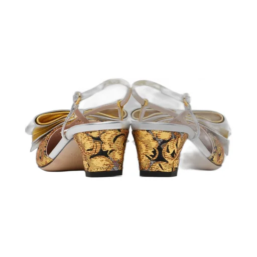 Valentino Bowow Block Heel Slingback Pumps