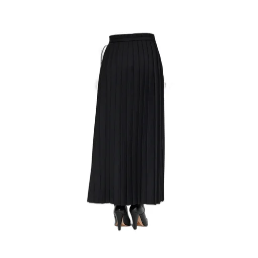Ami Paris Twill Pleated Maxi Skirt