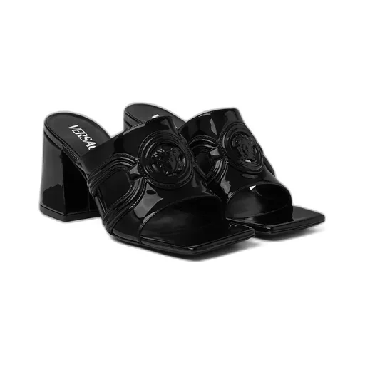 Versace Square-Toe Heeled Sandals