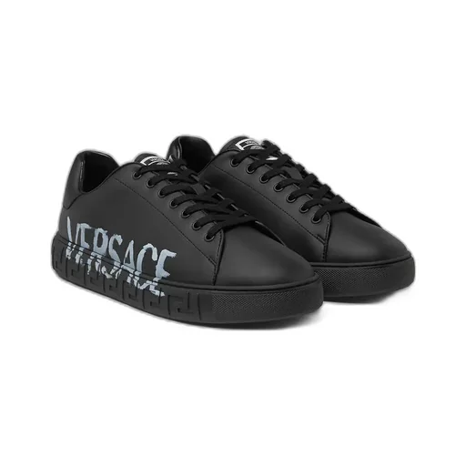 Versace Greca Low Sneakers With Logo Motif