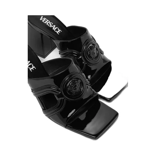 Versace Square-Toe Heeled Sandals