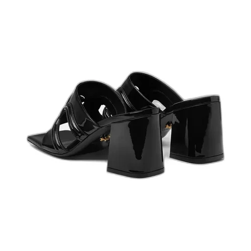 Versace Square-Toe Heeled Sandals