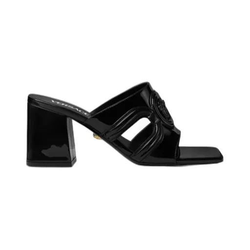 Versace Square-Toe Heeled Sandals