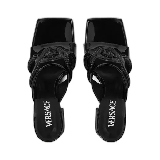 Versace Square-Toe Heeled Sandals