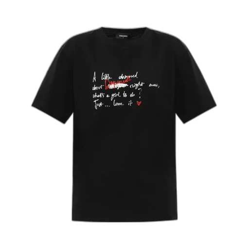 Dsquared2 Logo Embroidered Crewneck T-Shirt
