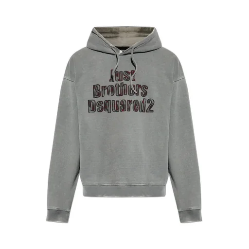 Dsquared2 Logo Printed Drawstring Hoodie
