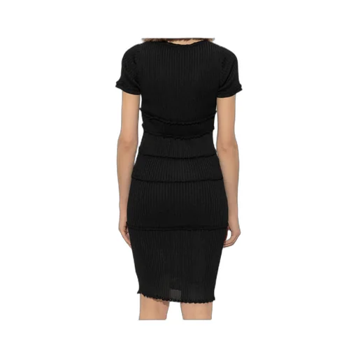 Dsquared2 Short-Sleeved Midi Ribbed Dress