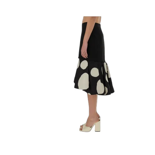 Nina Ricci Double Ruffles Midi Skirt