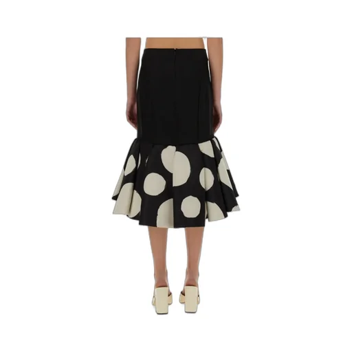 Nina Ricci Double Ruffles Midi Skirt