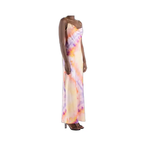 Printed Satin Maxi Dress