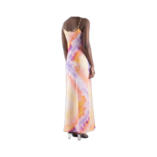 Printed Satin Maxi Dress