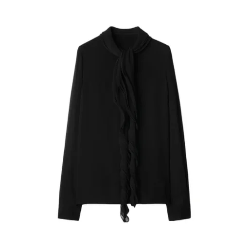 Ruffled Silk Blouse