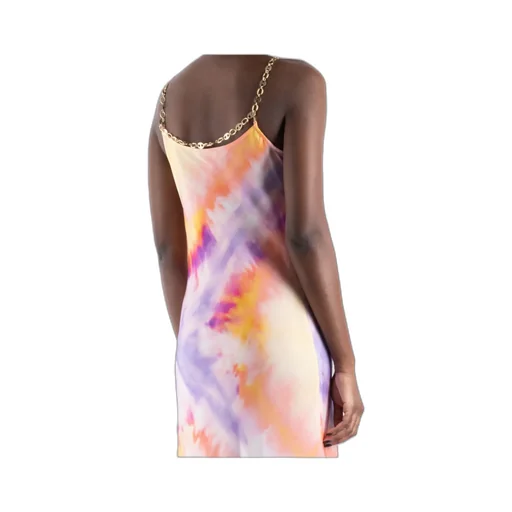 Printed Satin Maxi Dress