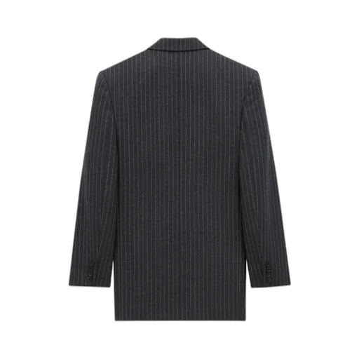 Jacket In Striped Wool Flannel