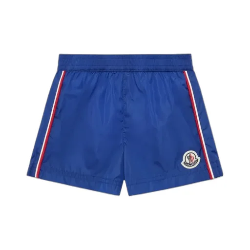 Tricolor-Trimmed Swim Shorts