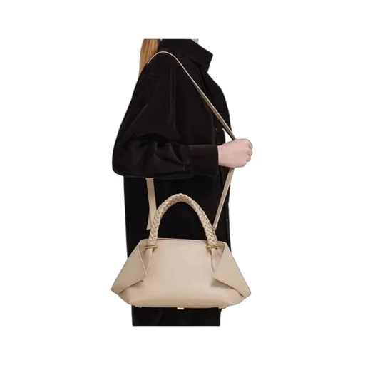 Ferragamo Logo Printed Braided Handle Tote Bag