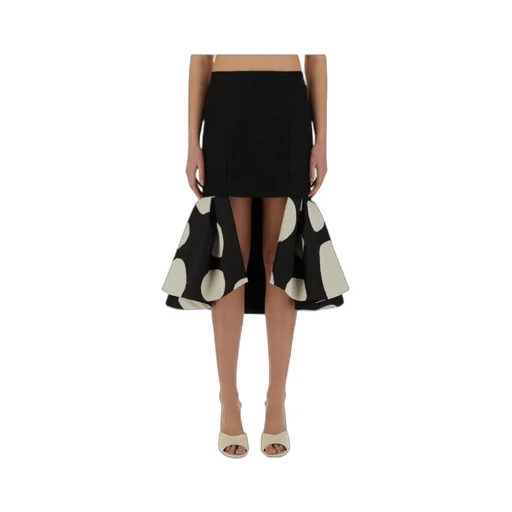 Nina Ricci Double Ruffles Midi Skirt