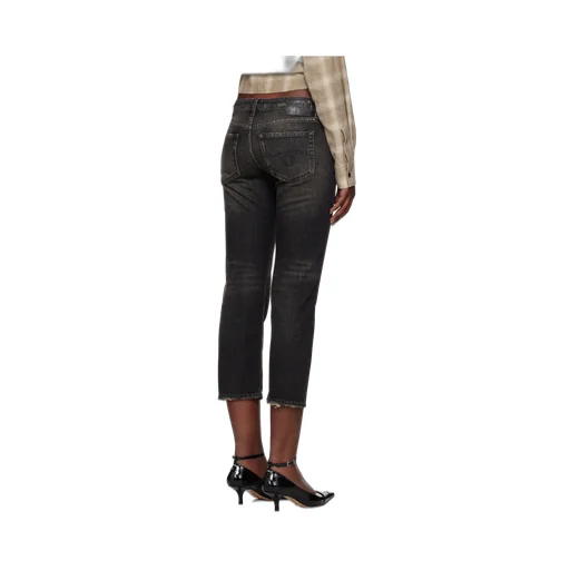 R13 Distressed Straight-Leg Jeans