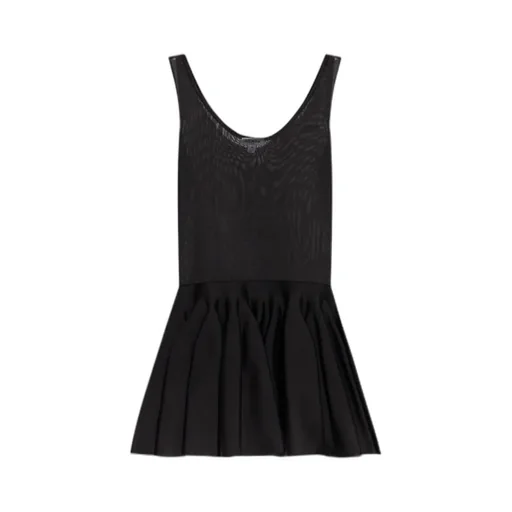 AlaÏA Knitted Godet Dress