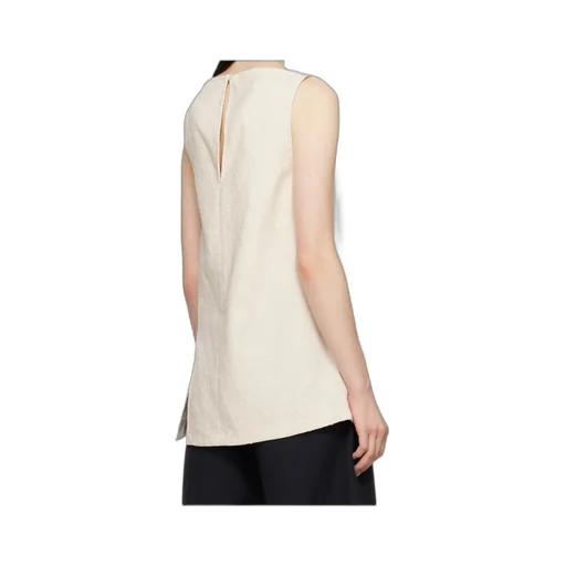 Boat-Neck Sleeveless Top