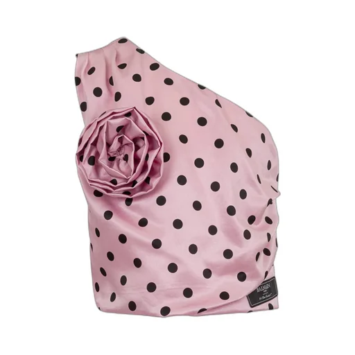 Balmain Kids Floral-Appliqu One-Shoulder Top