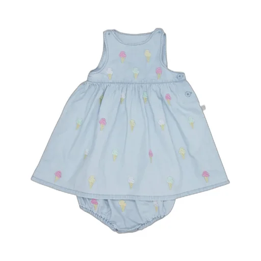 Stella Mccartney Kids Iceream-Embroidered Sleeveless Dress
