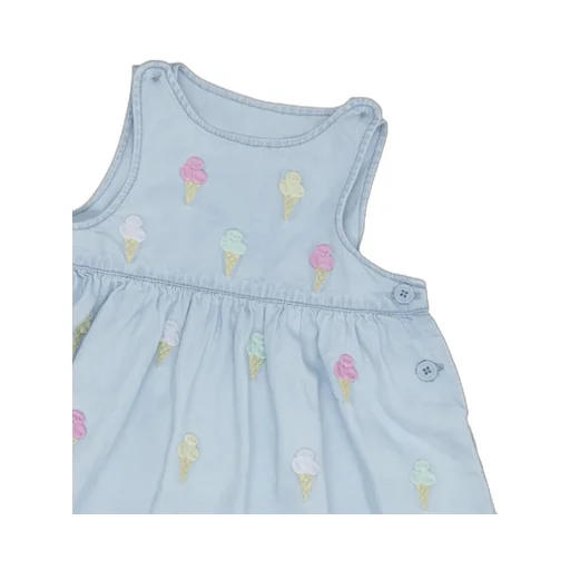 Stella Mccartney Kids Iceream-Embroidered Sleeveless Dress