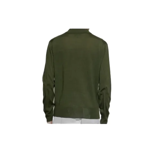 Ami Long Sleeved Knitted Polo Shirt