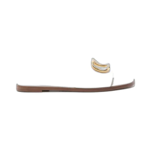 Valentino Vlogo Signature Open Toe Slip-On Sandals