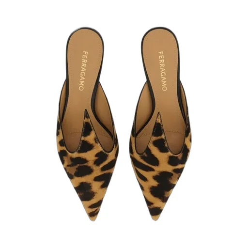 Ferragamo Dorye Pointed-Toe Mules