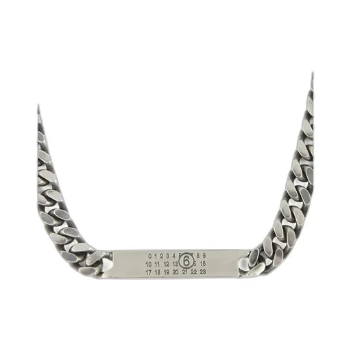 Mm6 Maison Margiela Logo-Debossed Chain-Linked Necklace