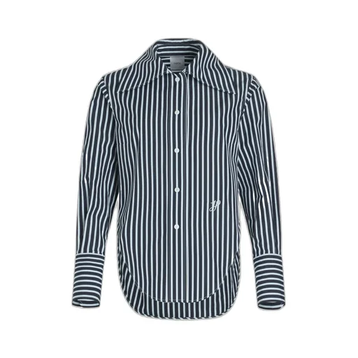 Patou Striped Button-Up Blouse