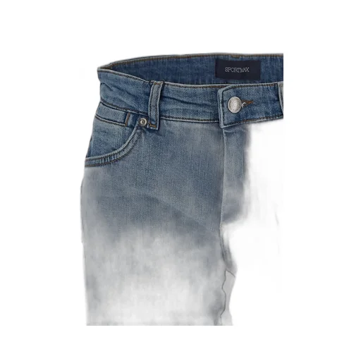 Sportmax Logo Patch Turn-Up Hem Jeans