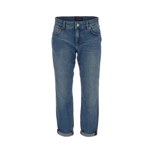 Sportmax Logo Patch Turn-Up Hem Jeans
