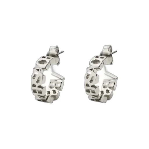 Versace Logo Lettering Earrings