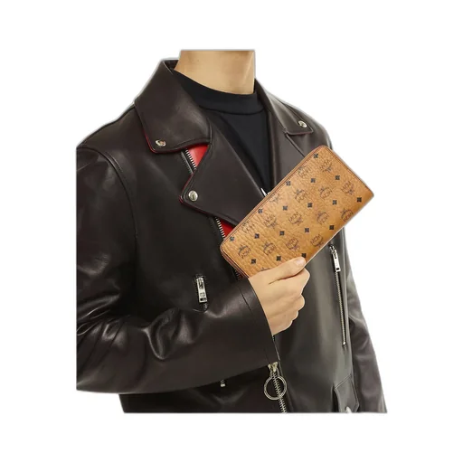 Mcm Visetos Printed Zipped Wallet