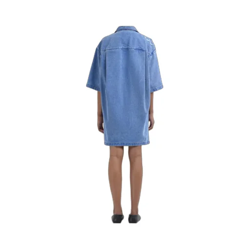 Marni Patch Detail Short Denim Dress