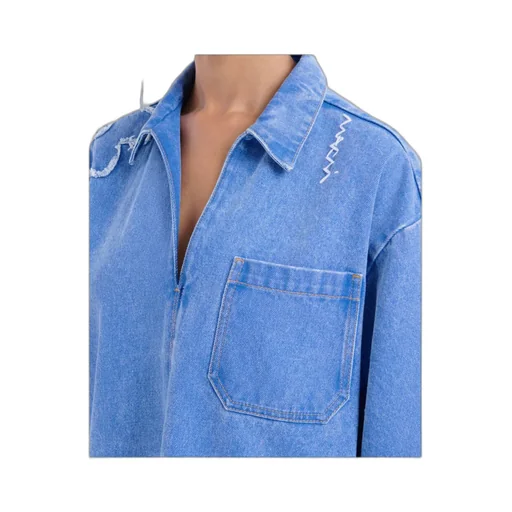 Marni Patch Detail Short Denim Dress