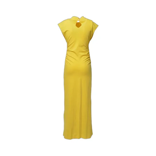 Msgm Logo Embroidered Midi Dress