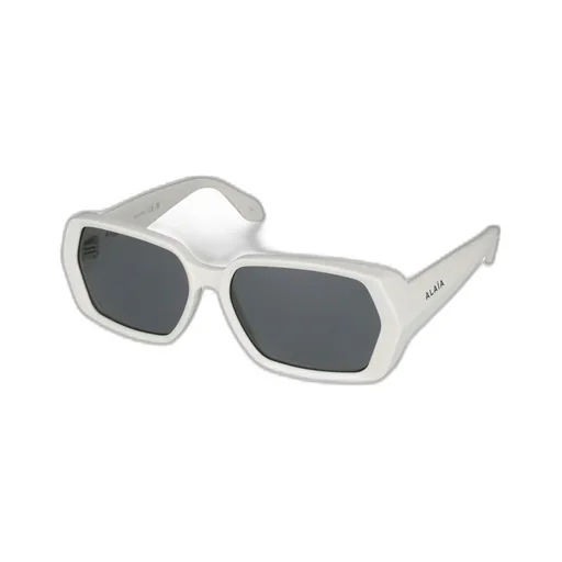 AlaÏA Logo Lettering Geometric Frame Sunglasses