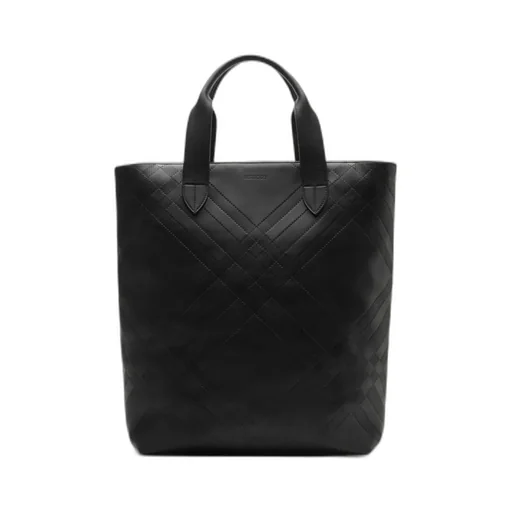 Embossed Check Tote