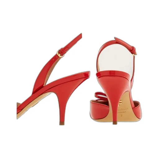 Ferragamo Bow Detailed Pointed-Toe Slingback Pumps
