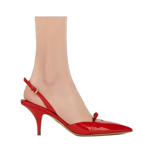 Ferragamo Bow Detailed Pointed-Toe Slingback Pumps