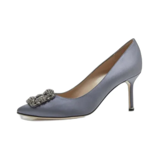 Crystal Buckle Embellished High Heels