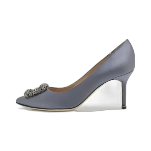 Crystal Buckle Embellished High Heels